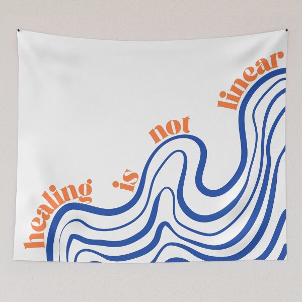 Item preview, Healing Is Not Linear Squiggles designed and sold by lulifilu.