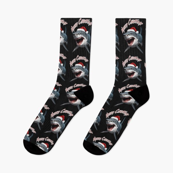 Item preview, Merry Christmas Scary Santa Shark- SaltLife designed and sold by DarlingsTees.