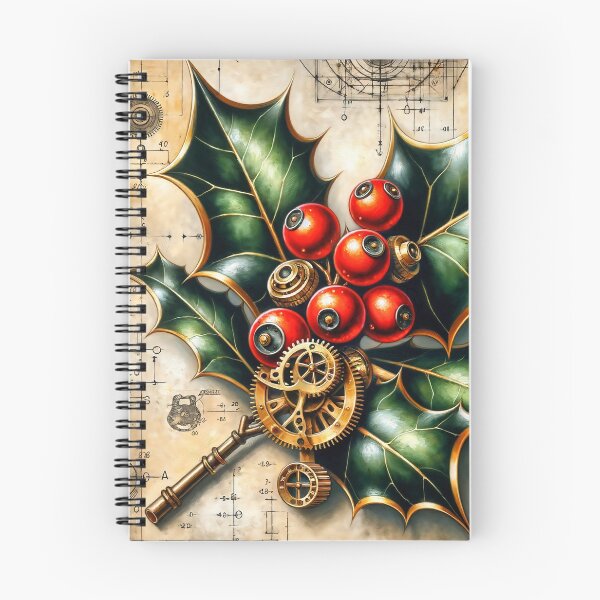 Item preview, Steampunk Holly Leaves and Berries designed and sold by NovosArt.