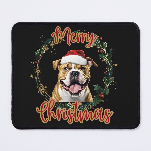 Item preview, Adorable Christmas Puppy- Festive American Bull Dog designed and sold by DarlingsTees.