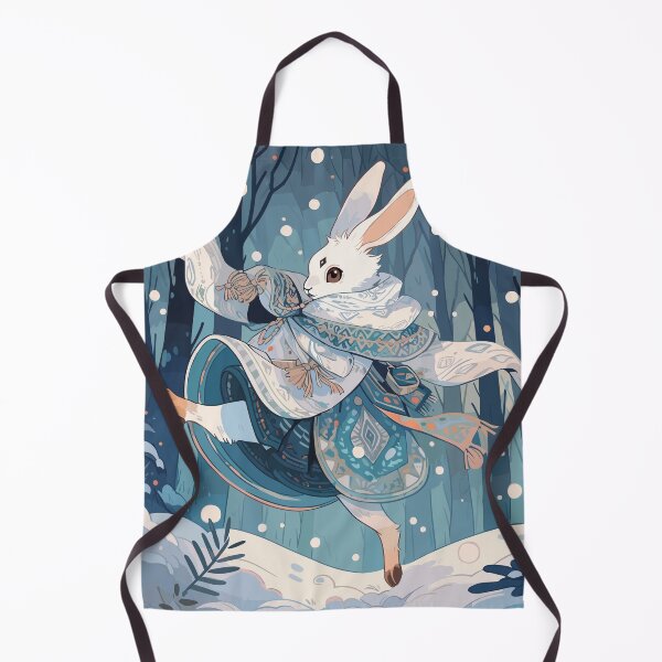Aperçu de l'œuvre Lapin blanc dansant dans la neige créée et vendue par etherElric.