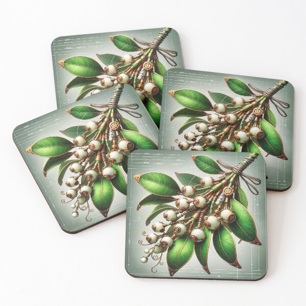 Item preview, Steampunk Mistletoe Leaves and Berries designed and sold by NovosArt.