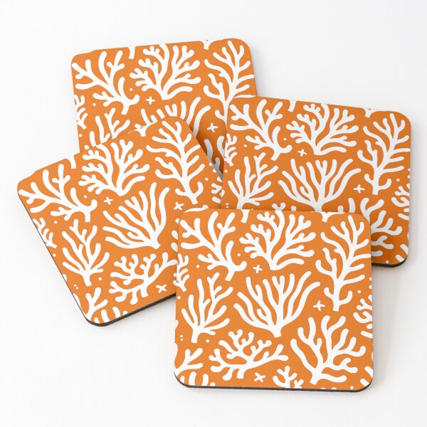 Item preview, Fun Orange Coral Pattern designed and sold by BrightTide.