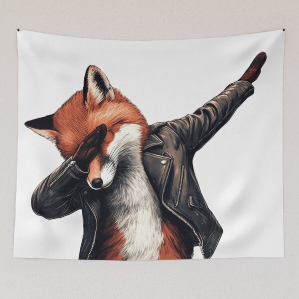 Item preview, Cool Fox Dabbing in Leather Jacket designed and sold by erkabees.