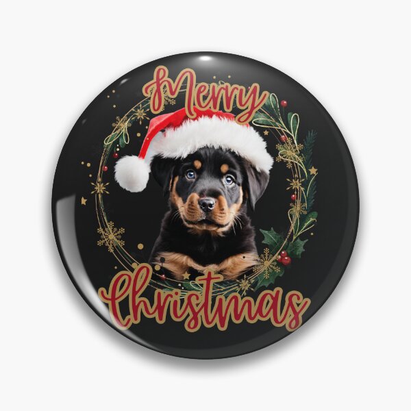 Item preview, Merry Christmas- Cute Rottweiler Puppy Wearing a Santa Hat  designed and sold by DarlingsTees.