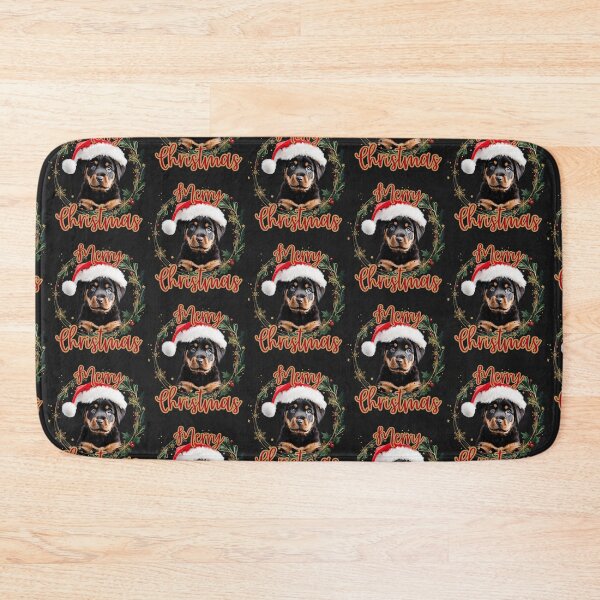 Item preview, Merry Christmas- Cute Rottweiler Puppy Wearing a Santa Hat  designed and sold by DarlingsTees.