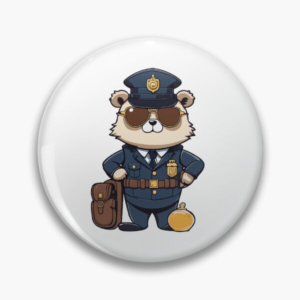 Item preview, Bear cop in uniform wearing shades  designed and sold by Dalevalart.