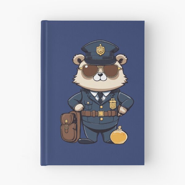 Item preview, Bear cop in uniform wearing shades  designed and sold by Dalevalart.