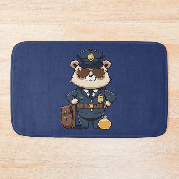 Item preview, Bear cop in uniform wearing shades  designed and sold by Dalevalart.