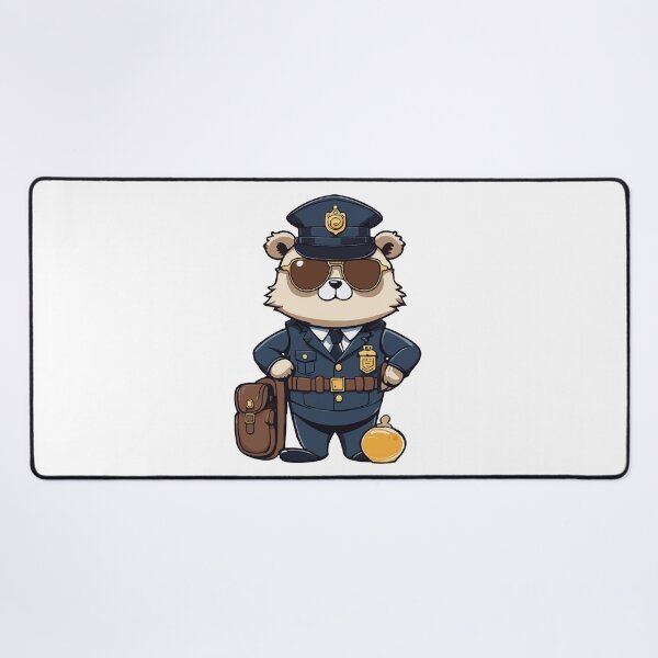 Item preview, Bear cop in uniform wearing shades  designed and sold by Dalevalart.