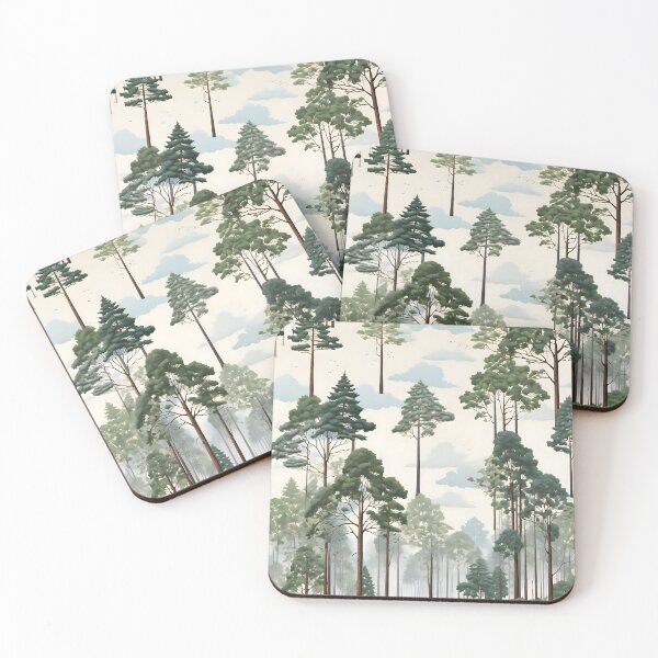 Item preview, Serene Forest Scene with Tall Trees and a Clear Sky: A Tranquil Escape designed and sold by Best-Art-32.