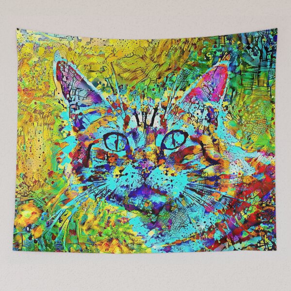 Item preview, Abstractions of abstract abstraction of cat. DeepDream #8837036933164 designed and sold by blackhalt.