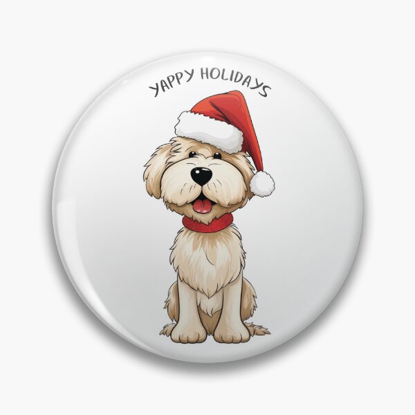 Item preview, Cute Festive Funny Christmas Dog - 'Yappy Holidays' designed and sold by wotsthis.