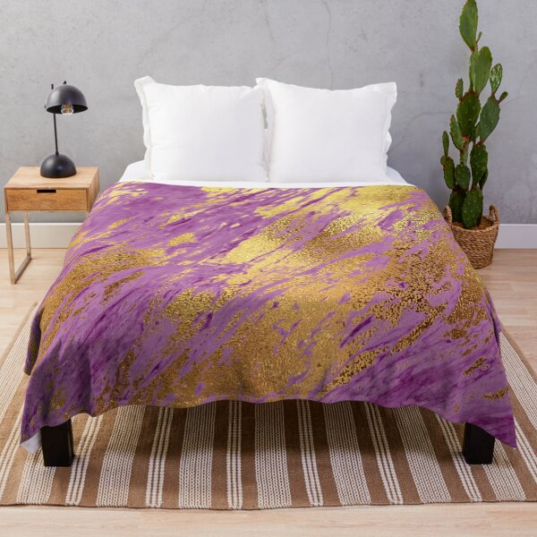 Item preview, Lilac-Purple Faux Marble Art With Golden Veins designed and sold by DEC02.