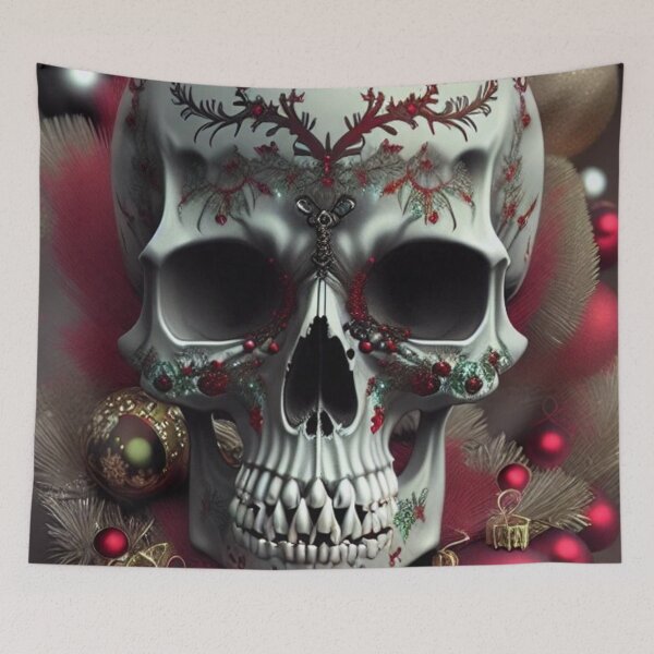 Item preview, The Xmas Skull designed and sold by BiancaDPetals.
