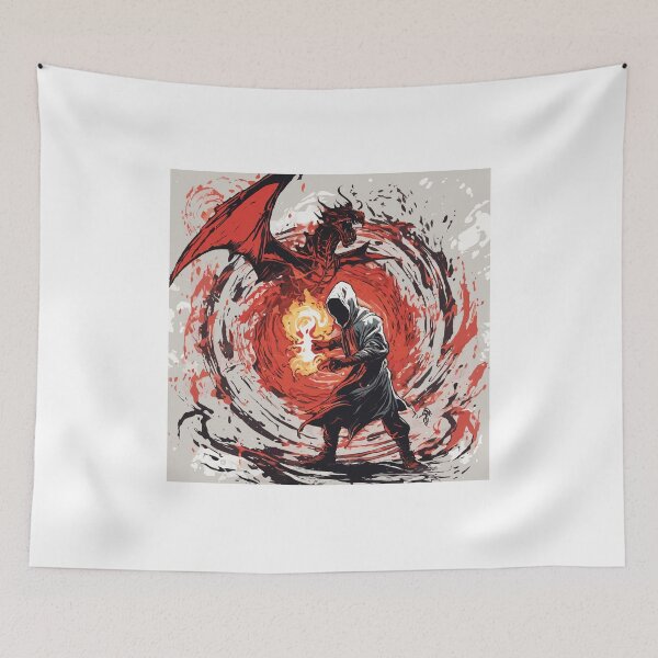 Item preview, The Sorcerer and the Fire Dragon designed and sold by Felix-Designer.
