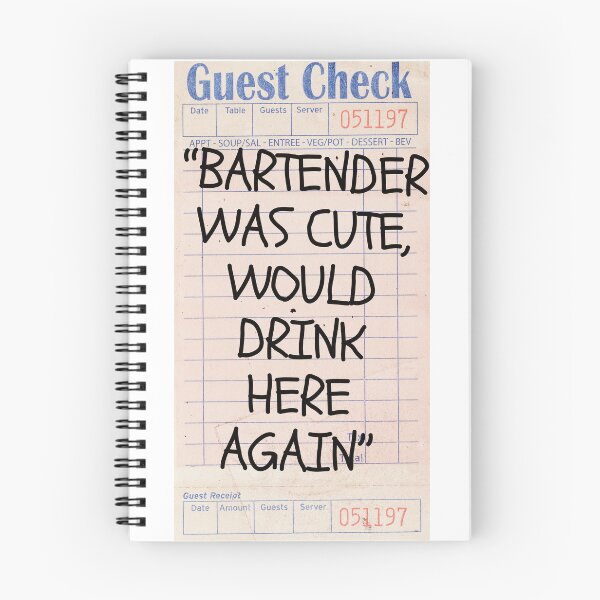 Item preview, Preppy Bartender Was Cute Guest Check designed and sold by clmstudio.