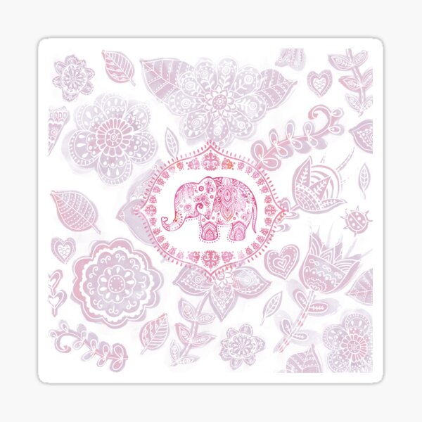 Boho lil' elephant Sticker