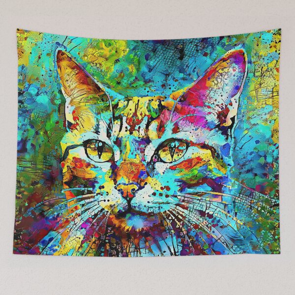 Item preview, Abstractions of abstract abstraction of cat. DeepDream #7628266691043 designed and sold by blackhalt.