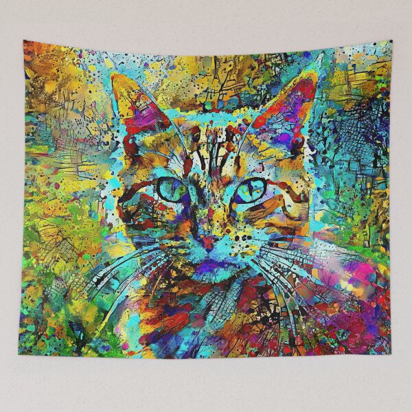 Item preview, Abstractions of abstract abstraction of cat. DeepDream #3866276811659 designed and sold by blackhalt.