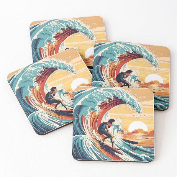 Item preview, Surfing big wave designed and sold by WildLadyWood.