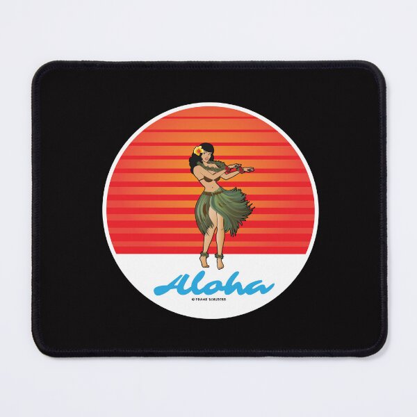 Item preview, Hula Girl Dancing the Hula with Sunset BLK designed and sold by Frank Schuster.