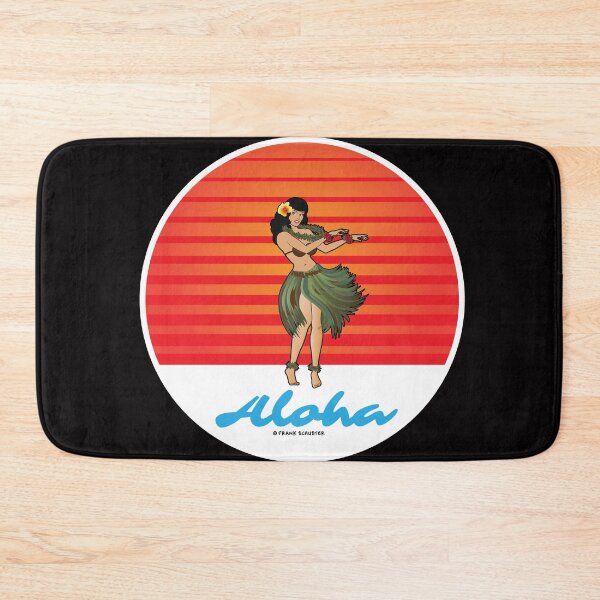 Item preview, Hula Girl Dancing the Hula with Sunset BLK designed and sold by Frank Schuster.