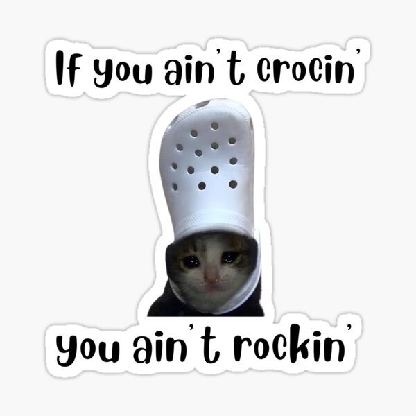 Crying Cat Croc Meme Poster for Sale by karlaminev2