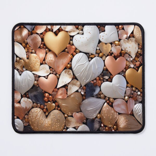 Item preview, Metallic heart abstract design print designed and sold by dcrc.