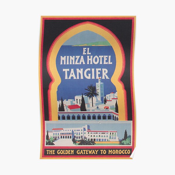 Tangier Hotel Vintage Poster Poster