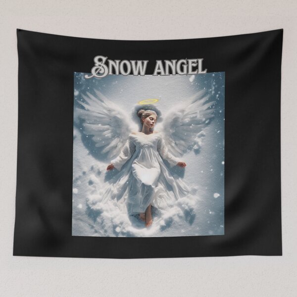 Item preview, Snow angel making a snow angel  designed and sold by SeeingBeyond.