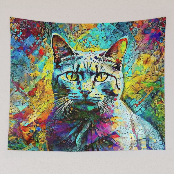 Item preview, Abstractions of abstract abstraction of cat. DeepDream #9104415551030 designed and sold by blackhalt.