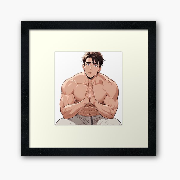 Muscular Anime Boy Poster for Sale by baraclub