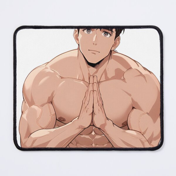 Muscular Anime Hunk Praying For You | Poster