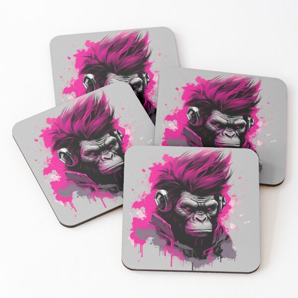 Item preview, Ape With Pink Ink Haircut designed and sold by PrintMates.