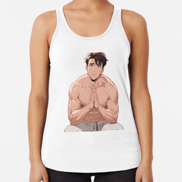 Muscular Anime Hunk Praying For You | Poster