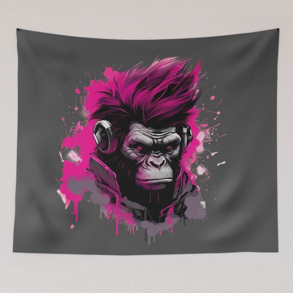 Item preview, Ape With Pink Ink Haircut designed and sold by PrintMates.