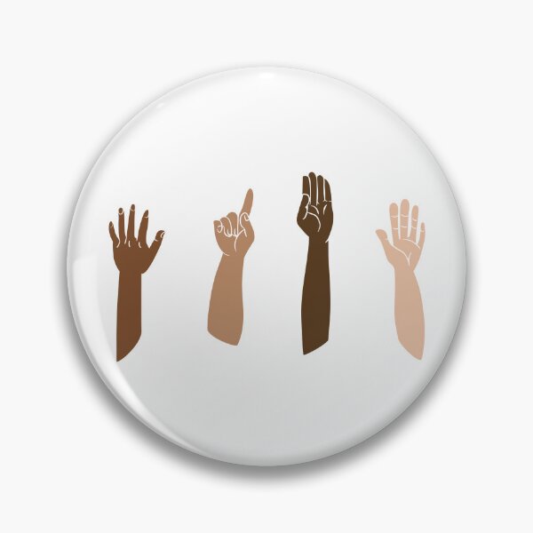 Item preview, Raised Hands With Different Skin Tones designed and sold by THP Creative.