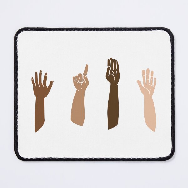 Item preview, Raised Hands With Different Skin Tones designed and sold by THP Creative.