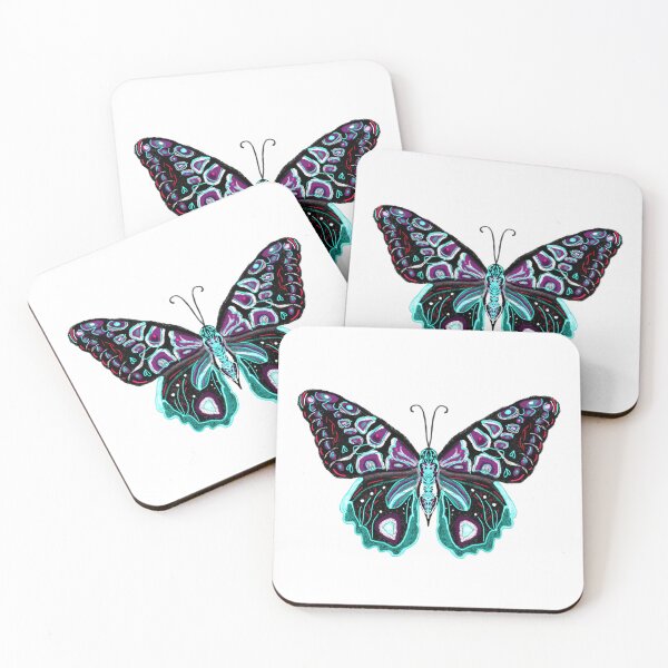 Item preview, borboleta neon designed and sold by PretaCafe.