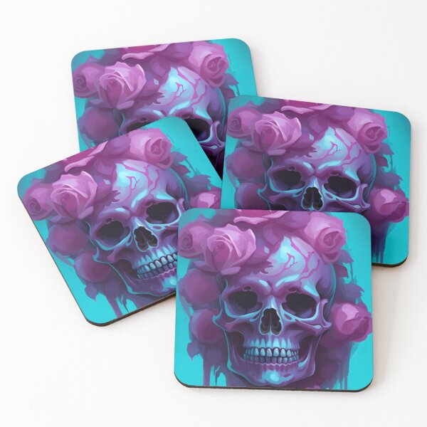 Item preview, Skull with Roses designed and sold by 3hornCreations.