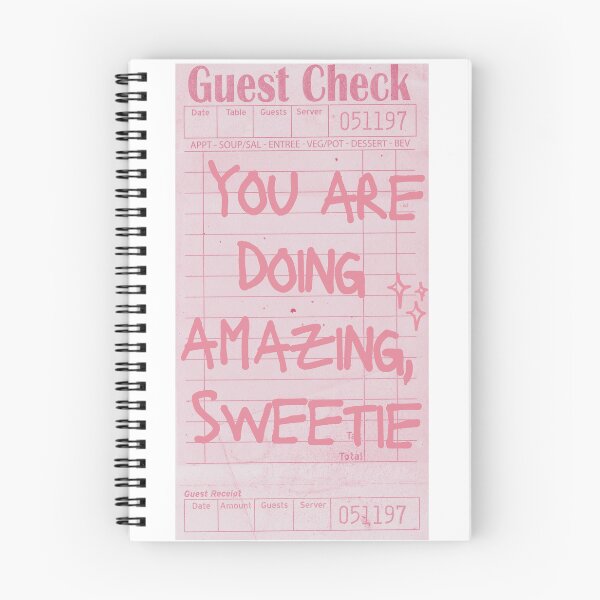 Item preview, Pink You Are Doing Amazing Sweetie Guest Check designed and sold by clmstudio.