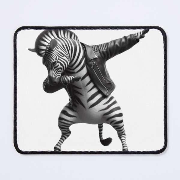 Item preview, Dabbing Cool Zebra wearing Leather Jacket  designed and sold by erkabees.