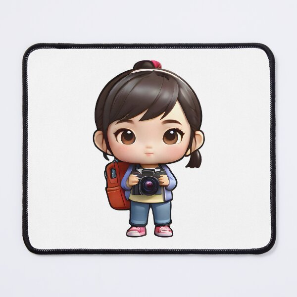 Item preview, Cute girl photographer traveler with camera. designed and sold by athurbubble.
