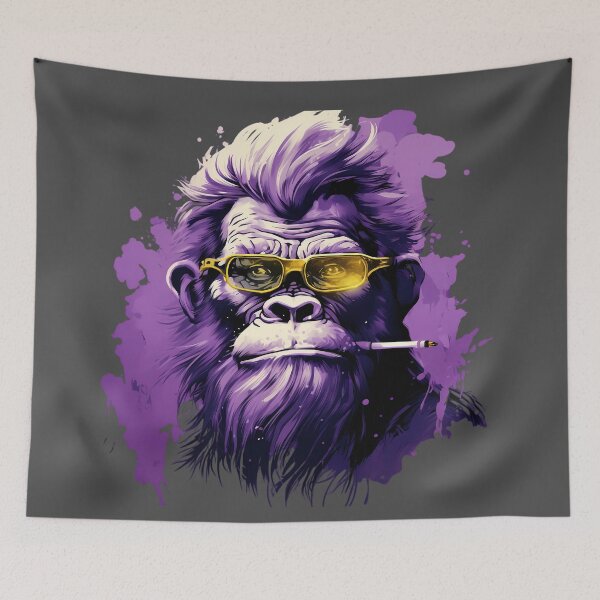 Item preview, Ape With Purple Ink Haircut designed and sold by PrintMates.