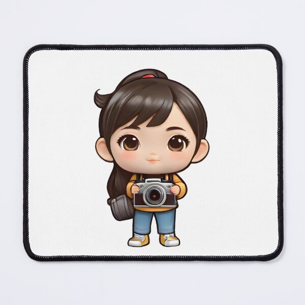 Item preview, Cute girl photographer traveler with camera. designed and sold by athurbubble.