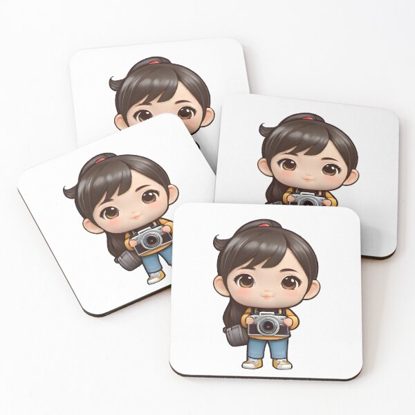 Item preview, Cute girl photographer traveler with camera. designed and sold by athurbubble.