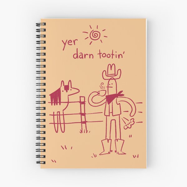 Item preview, yer darn tootin' cowboy with coffee cup (orange/red) designed and sold by miniplural.