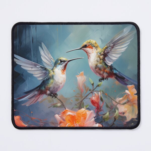Item preview, Hummingbirds Flying Over Flowers designed and sold by hermeneutic.