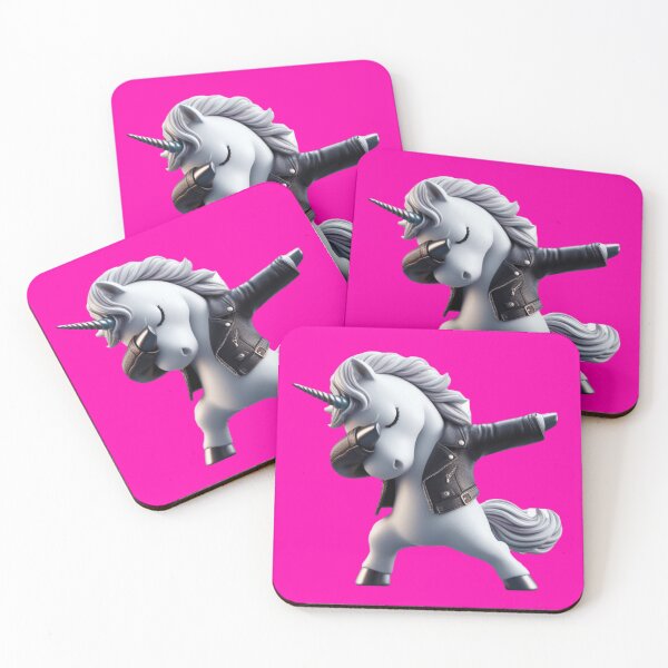 Item preview, Dabbing Pale Unicorn wearing a Leather Jacket designed and sold by erkabees.